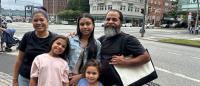 Alondra with her husband and three children